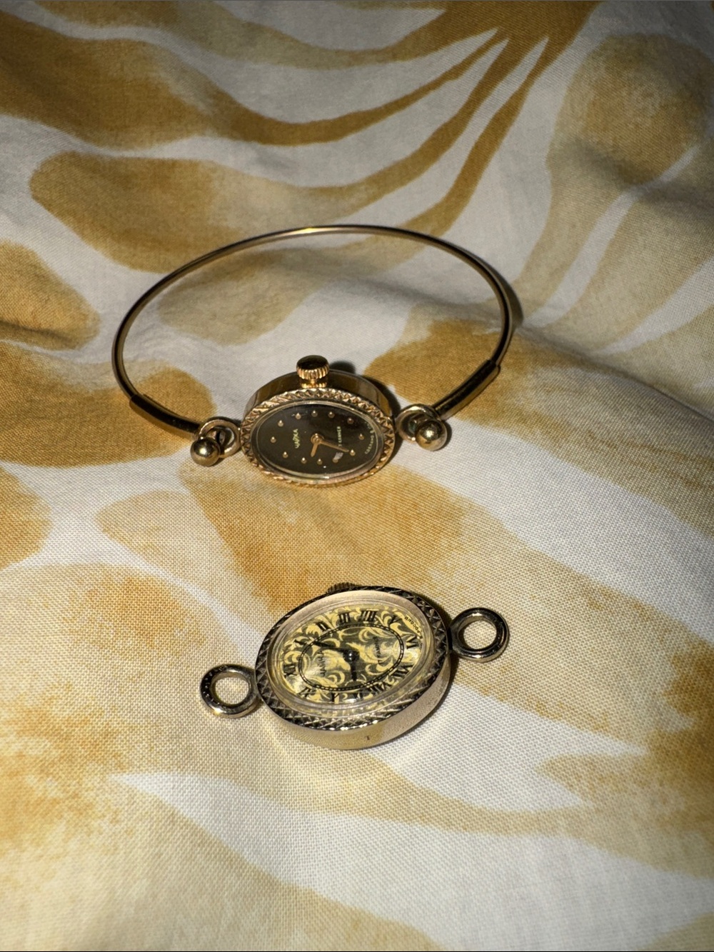 Vintage USSR cocktail watch with light and dark faces